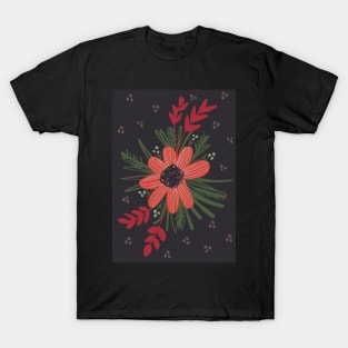 Organic Floral bouquet in muted tones T-Shirt